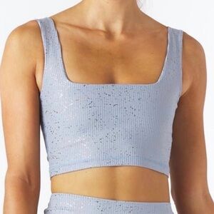 Glyder All Cutting Edge Bra in French Blue with Silver Speckle Size Medium